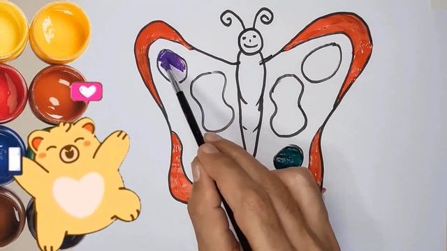 Drawing Butterfly | Çocuklar Için Kelebek Çizimi | Рисование бабочки | Tata Children | Easy Drawing