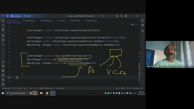 Java Training Session 93 Thread-safe Vector, Hashtable, synchronizedList,Set, Map, ConcurrentHashMa смотреть онлайн