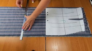 Как сшить платье в полоску из льна. Раскрой и моделирование.mp4