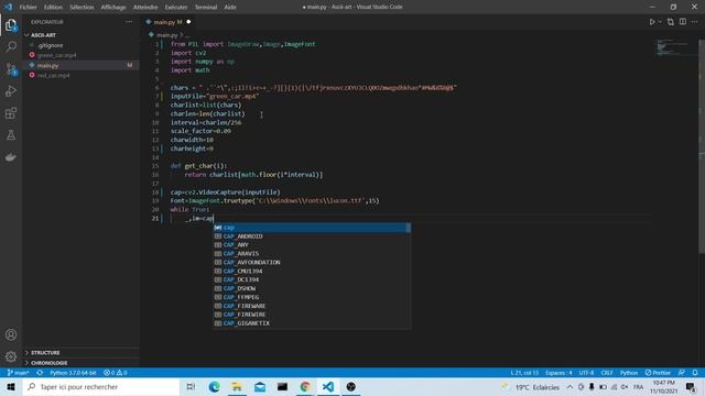 Convert Videos To ASCII ART using python