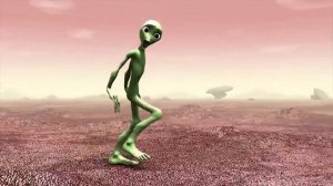 Зелёный человек танцует