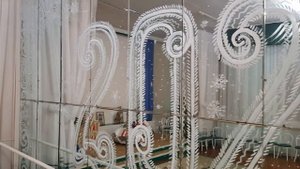 Роспись зеркала гуашью... Детский сад - Новый Год (2021)