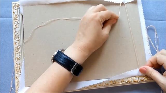 МК. Оформление картины в раму с паспарту. Способ 1. смотреть онлайн