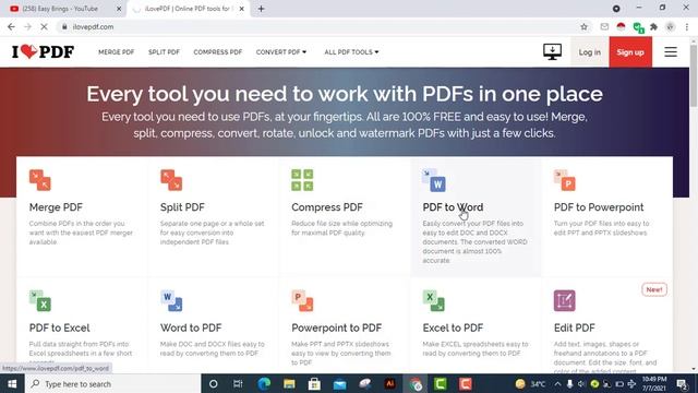 How To Convert PDF To Word | I Love PDF Tutorial 2021 | How to convert PDF to Word without software смотреть онлайн
