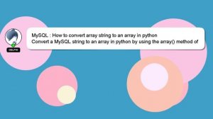 MySQL : How to convert array string to an array in python