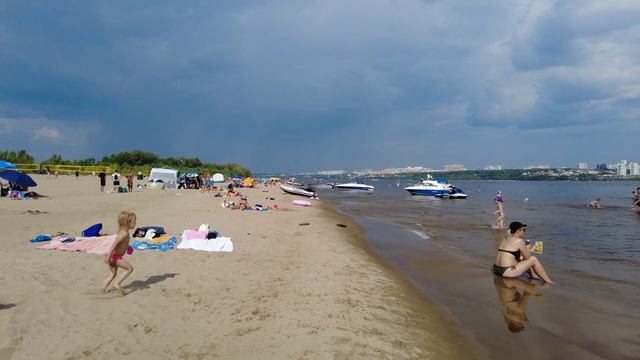 Пляж за Волгой в Самаре 10 июля 2021 смотреть онлайн