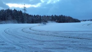 Audi A3 3.2 V6 Quattro snow drifting