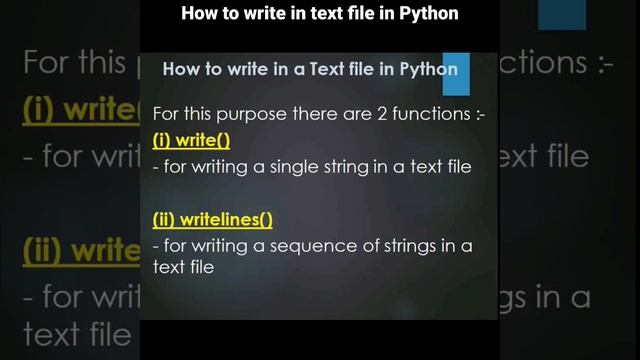How to write in a text file in python #pythonforbeginners #pythonforclass12 #pythontutorial