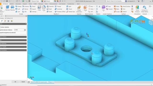 InventorCAM 2022 Tutorial #3 | Mill 2D Toolpath Basic Machining