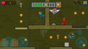 Приключения ОГОНЬ и ВОДА в храме МАГА #2. Мультик ИГРА Fire & Water Stickman Animation Parkour