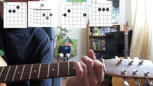 How to play 'Outside' by Staind (easy open chords) v2