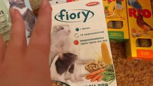 Покупки из зоомагазина для крысы, кролика и попугаев