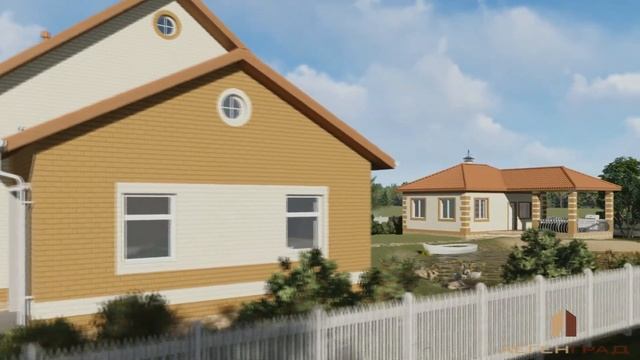 Проект мансардного дома с гаражом 213м2 от Легенград смотреть онлайн