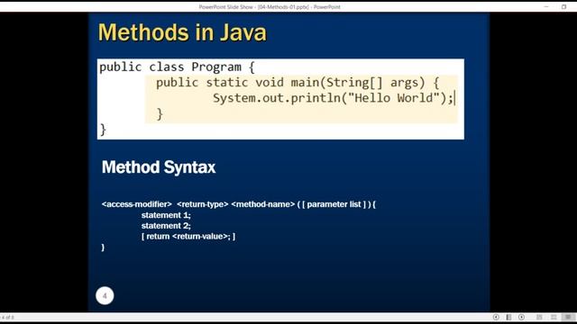 Methods in Java смотреть онлайн
