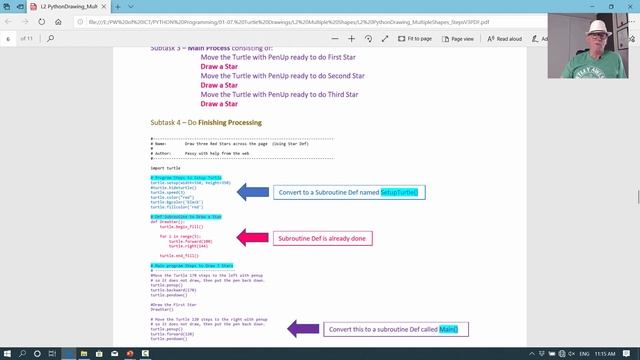 Python Turtle Graphics Drawing Multiple Shapes - Python Beginners Tutorial Learn Python Fast