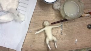 Ватная игрушка ЗАЯЦ/Как расписать ватную игрушку