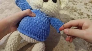 Как сделать утяжку мордочки вязаной игрушке. На примере котика ?