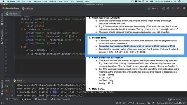 Day 15 - Local Development Environment Setup & t7 Solution & Walkthrough for the Coffee Machine Code смотреть онлайн