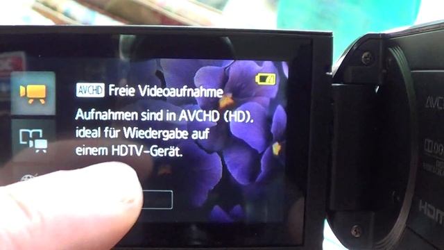 Canon Legria HF R306 Display Menü смотреть онлайн