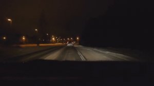 Test of H4 Koito White Beam III 4300K @ Night and Snow (HD)