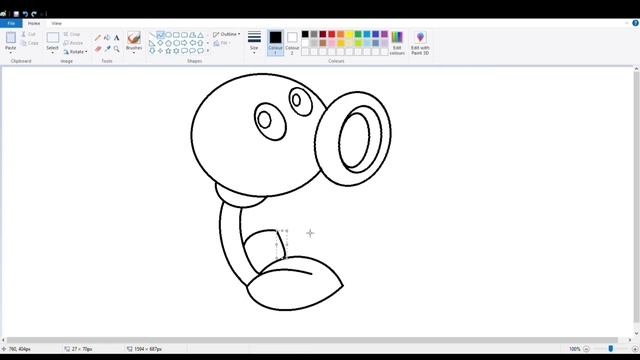 How To Draw PEASHOOTER from PLANTS VS ZOMBIES GAME in MS Paint | आसानी से पौधे का चित्र निकले | AH смотреть онлайн
