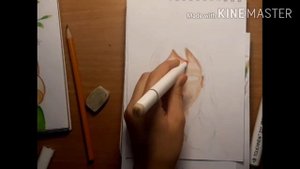 Рисую ЛЕВОЙ Рукой – ЧЕЛЕНДЖ□Как нарисовать лицо МАРКЕРАМИ