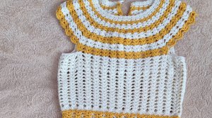 Детское платье _ Ромашка_ крючком на девочку 5-и летЮ