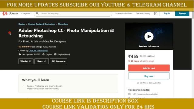 Best free Paid Udemy courses (Seo/Hipaa/adobe-illustrator-2020/photoshop-cc/power-bi/big-data/excel