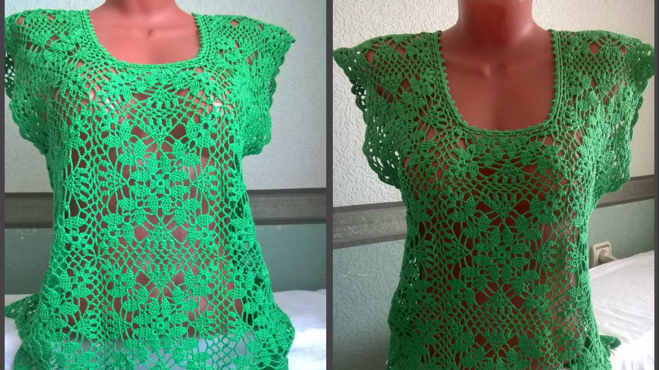 Туника Лесное чудо  (вяжем квадрат)