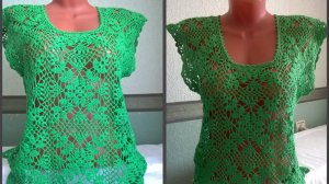 Туника Лесное чудо  (вяжем квадрат)