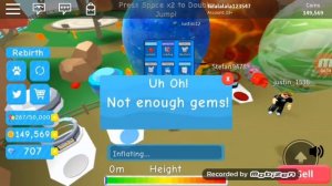 Я надул большой шар в роблокс! Симулятор шарика в роблокс!