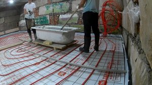 №4. Стяжка, простой легкий и быстрый способ установка маяков на экструдированный пенополистирол