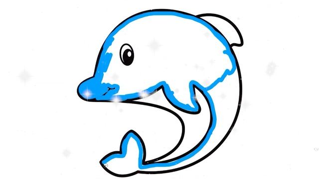 How to draw a dolphin / Delfinni qanday chizish mumkin / Как нарисовать дельфина смотреть онлайн