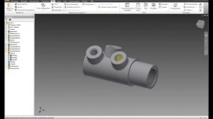 Компас 3D, Autodesk Inventor - Пневмораспределитель - Деталь №5 - Корпус