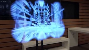 Видео с примером работы голографических стен