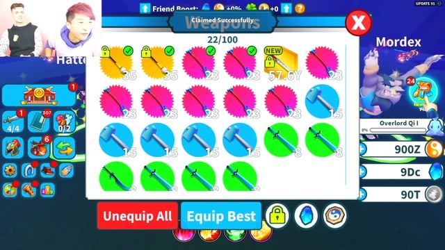 We Go MAX LEVEL In ROBLOX WEAPON FIGHTING SIMULATOR!? (ALL BRAWLHALLA QUESTS!) смотреть онлайн