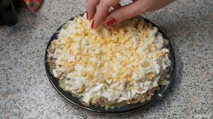 СЛОЕНЫЙ САЛАТ без кольца!