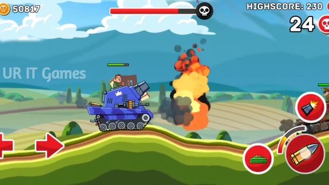 Hills Of Steel - New Tank CHONK Walkthrough Tank Game Androidios Gameplay