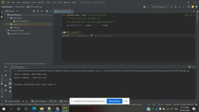 Basic Python 24: Python Function Arguments Positional, Keywords and Default