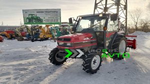 Японский трактор с кабиной MITSUBISHI MT306 быстрый разворот фреза реверс колея 110 клиренс 36 см