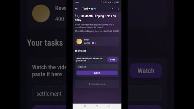 TapSwap код ($5,000 a month reselling items on eBay) на 09.09.2024 #tapswap #tapswapcode #crypto