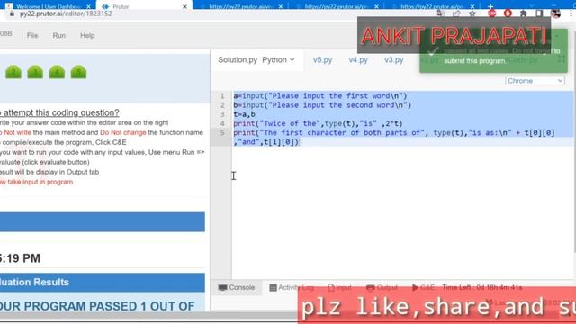 PYTHON QUIZ 5 G3/PRUTOR PYTHON QUIZ 5 Answer (KNC 402) RIGHT 100%(college code 194 to 871 )