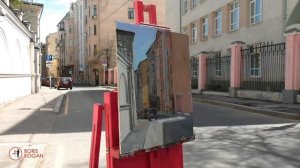 Художник Борис Коган. Пейзаж "Москва. Померанцев переулок" Картина маслом. Пленэр