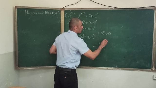 Никольский 10 класс N146 (б). Решение показательных уравнение. смотреть онлайн