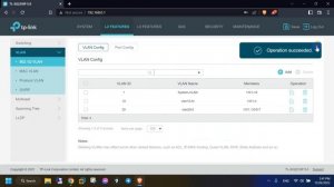 3 -Create VLAN in Tp Link Switch