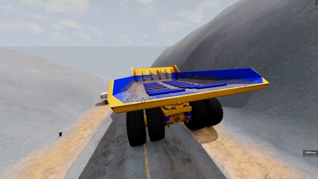 400 ТОНН СМЕРТИ! НЕУПРАВЛЯЕМЫЙ БЕЛАЗ НА СКОЛЬЗКОЙ ГОРКЕ | BeamNG.drive смотреть онлайн