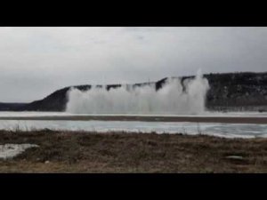 2019 04 03 Подрывы льда на реке Амур в районе села Ушаково Шимановского района Амурской области