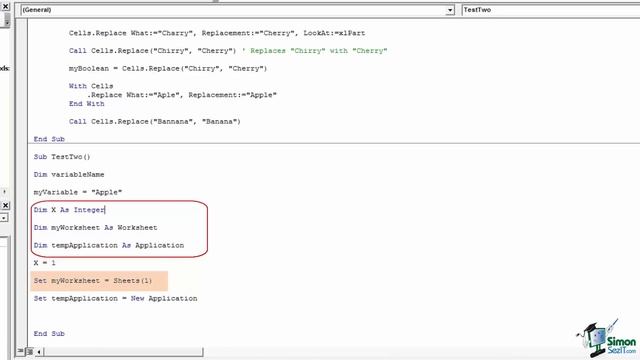 Visual Basic for Applications/VBA for Excel Tutorial - How to Define and Manage Variables
