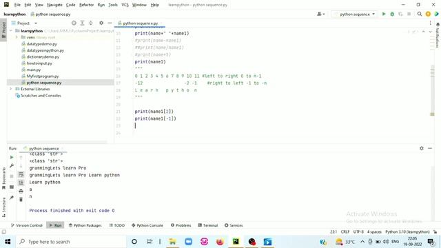 Python Sequence : Introduction to string, byte and bytearray. | Learn python in Hindi