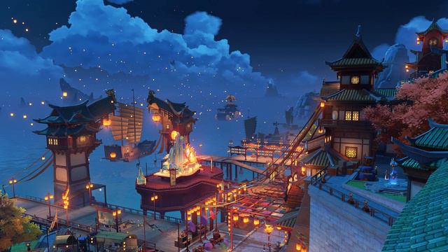 Best Emotional Genshin Impact OST Music for Study & Sleep 4K Timelapse